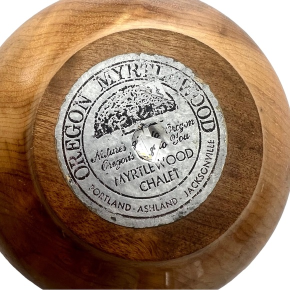 Myrtlewood Chalet Portland Ashland North Bend Oregon Myrtlewood Bowl - Picture 4 of 4